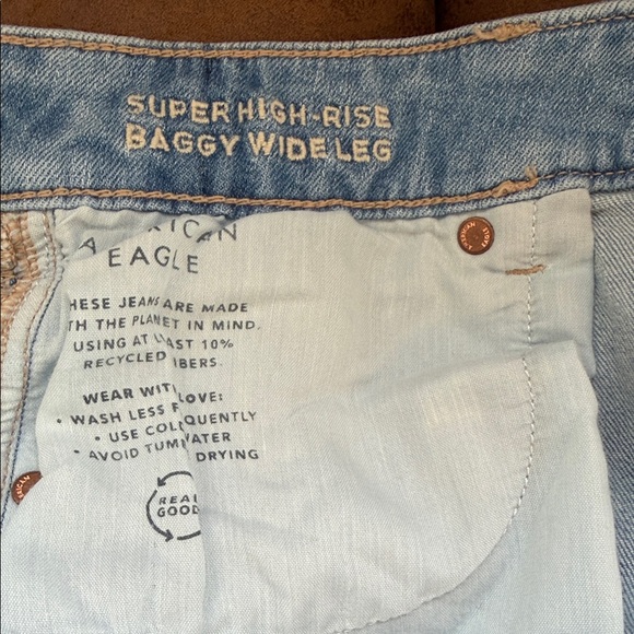 American Eagle Outfitters Super High Rise Baggy Wide Leg Jeans - Picture 10 of 11